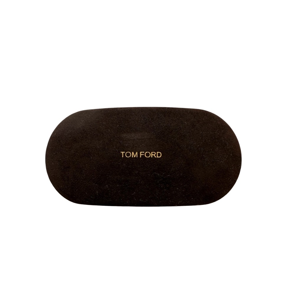 Tom Ford Unisex Dark Brown‎ Eyewear Case OS Luxury Velvet Hard Shell Clamshell